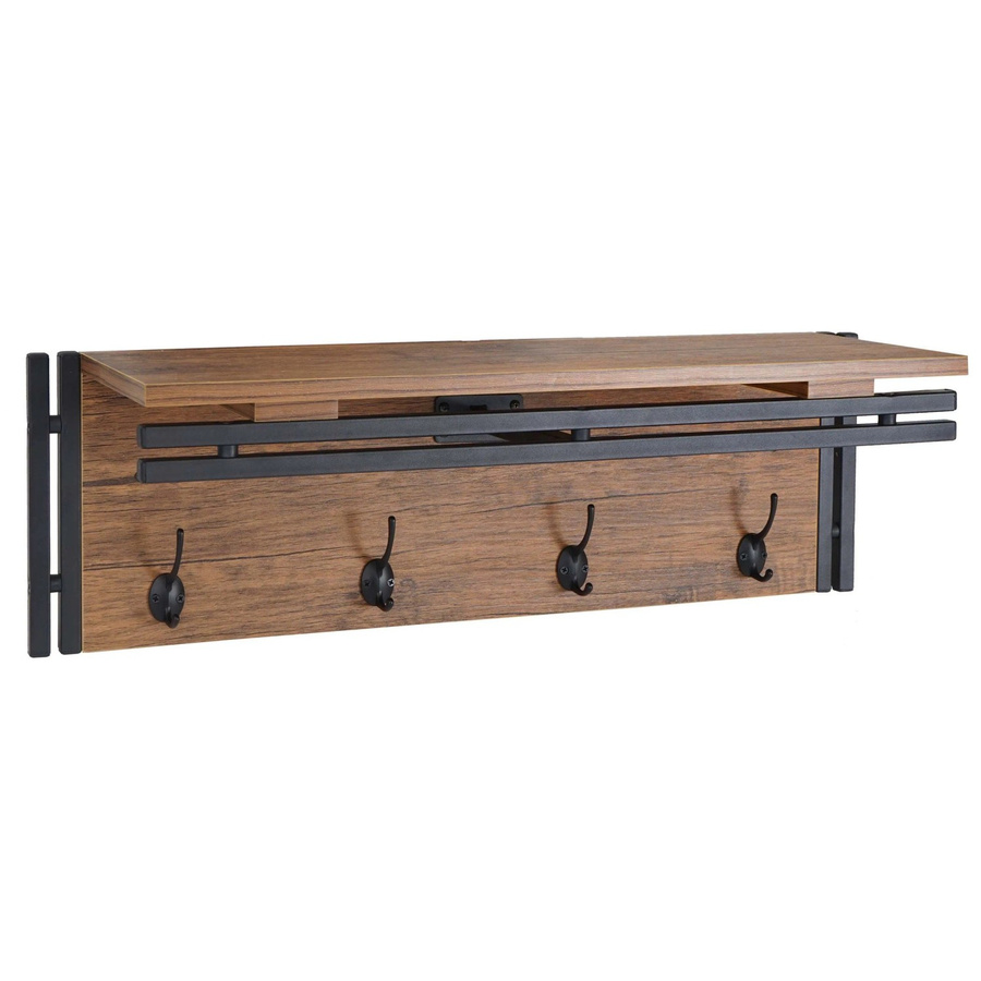 Wandgarderobe MCW A27 mit Regal und 4 Haken in Wildeiche-Optik, B/T/H: 75 x 24 x 24 cm - Bild 3