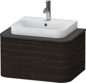 Duravit Waschtischunterschrank Happy D.2 Plus in Nussbaum gebürstet, Braun, B: 65 cm, T: 48 cm - Bild 1