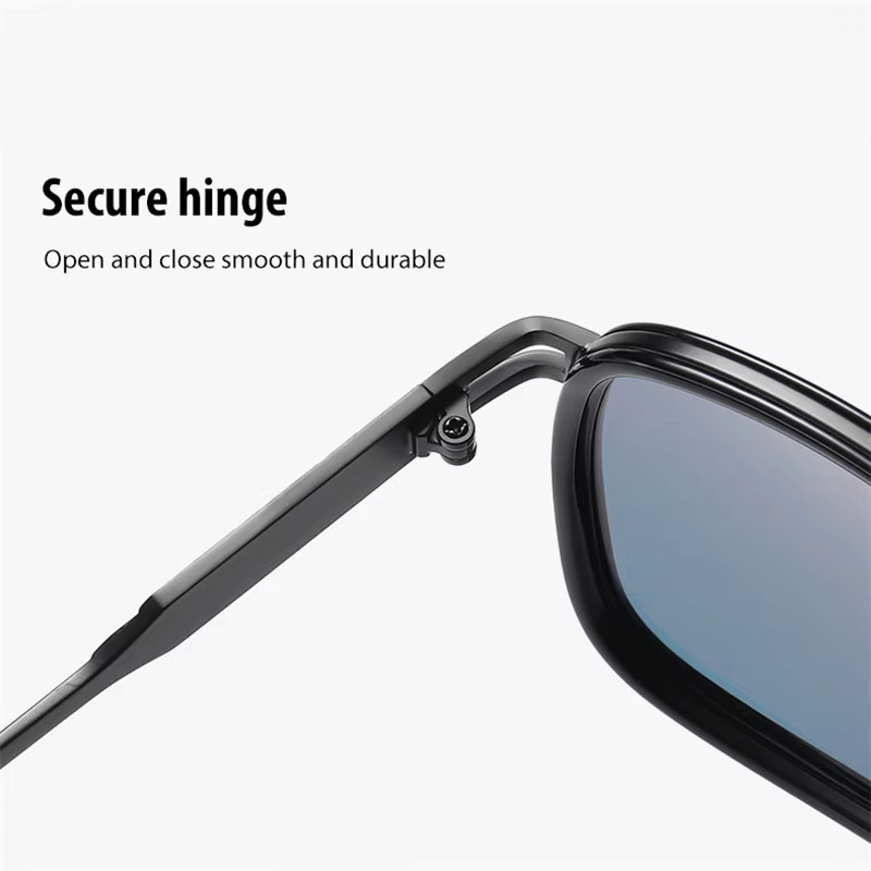GSjiaxin Sonnenbrille, Vollrand, Square, Metall, Schwarz, Männer, polarisiert - Bild 4