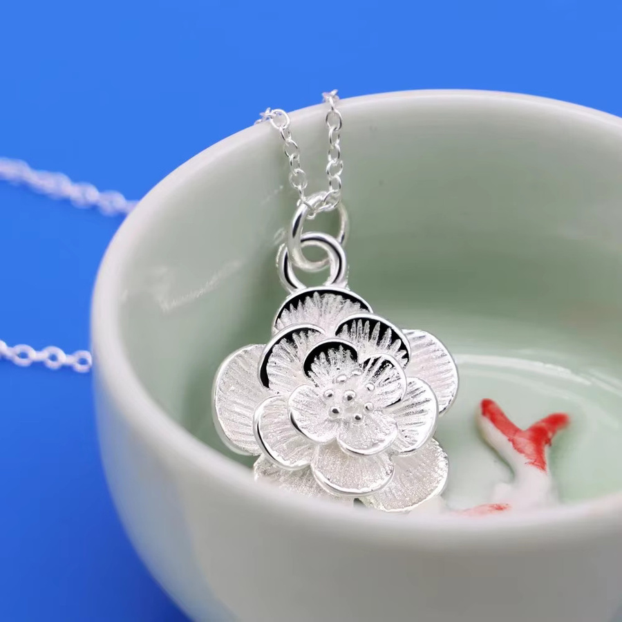 Schmuck-Set 925 Silber, Rose Blume, Damen - Bild 3