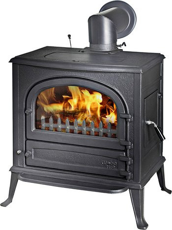 GLOBEFIRE Gussofen Neptun aus Gusseisen in Schwarz mit 9,2 kW Leistung - Bild 1