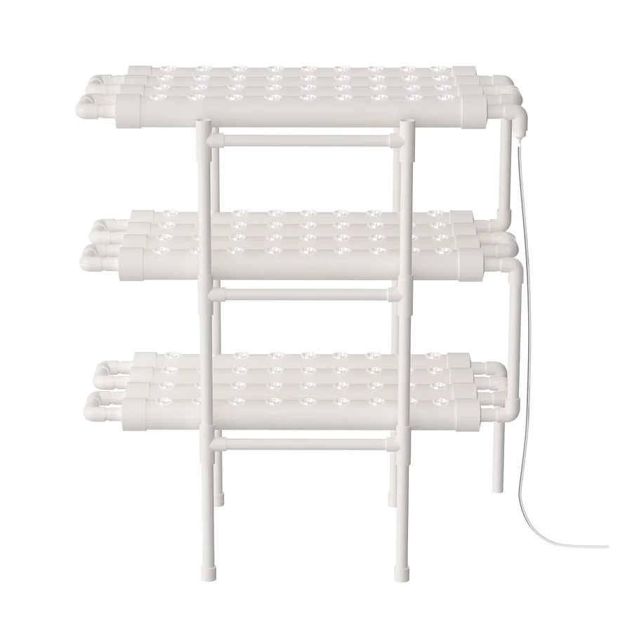 Bymaocar Hydroponik Grow Kit mit 3 Schichten und 108 Löchern für Deep Water Culture, weiß - Bild 2