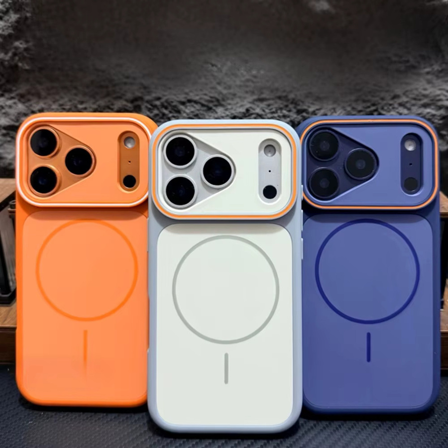 Loobival MagSafe Schutzhülle mit zweifarbigem Kontrast in Gold für iPhone 12 bis iPhone 17 Pro Max, matte und stoßfeste Magnet-Abdeckung - Bild 5