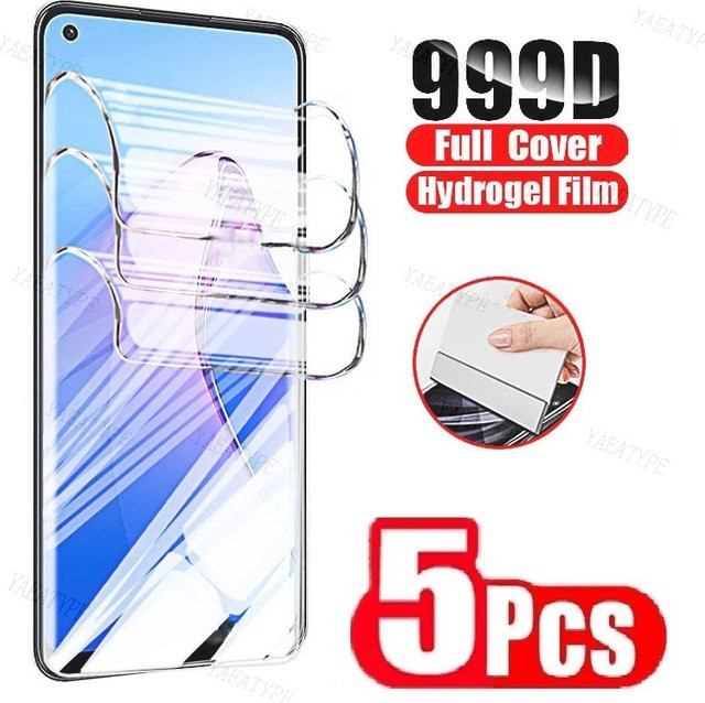 5er Pack Hydrogel Displayschutzfolie für Realme 7 8 9 Pro 10 7i 8i 9i in Transparent - Bild 1