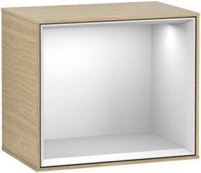 Villeroy & Boch Regalmodul Finion mit LED-Beleuchtung in Weiß und Eichenfurnier, B/T/H: 41,8 x 35,6 x 27 cm - Bild 1