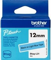 Brother Schriftband Btag-L31 Thermoband für P-Touch N10, N20 und N25BT in Schwarz oder Blau - Bild 1
