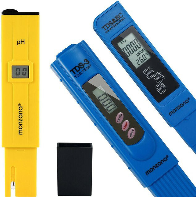 Deuba Digitales Wasser Messgerät mit LCD Display für TDS, EC, pH-Wert und Temperatur zur Messung in Pools und Spas - Bild 1