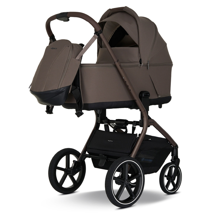 My Junior MAVI 2in1 Kombi-Kinderwagen Starter-Set in Mocca Brown mit Babywanne und Sportsitz - Bild 1