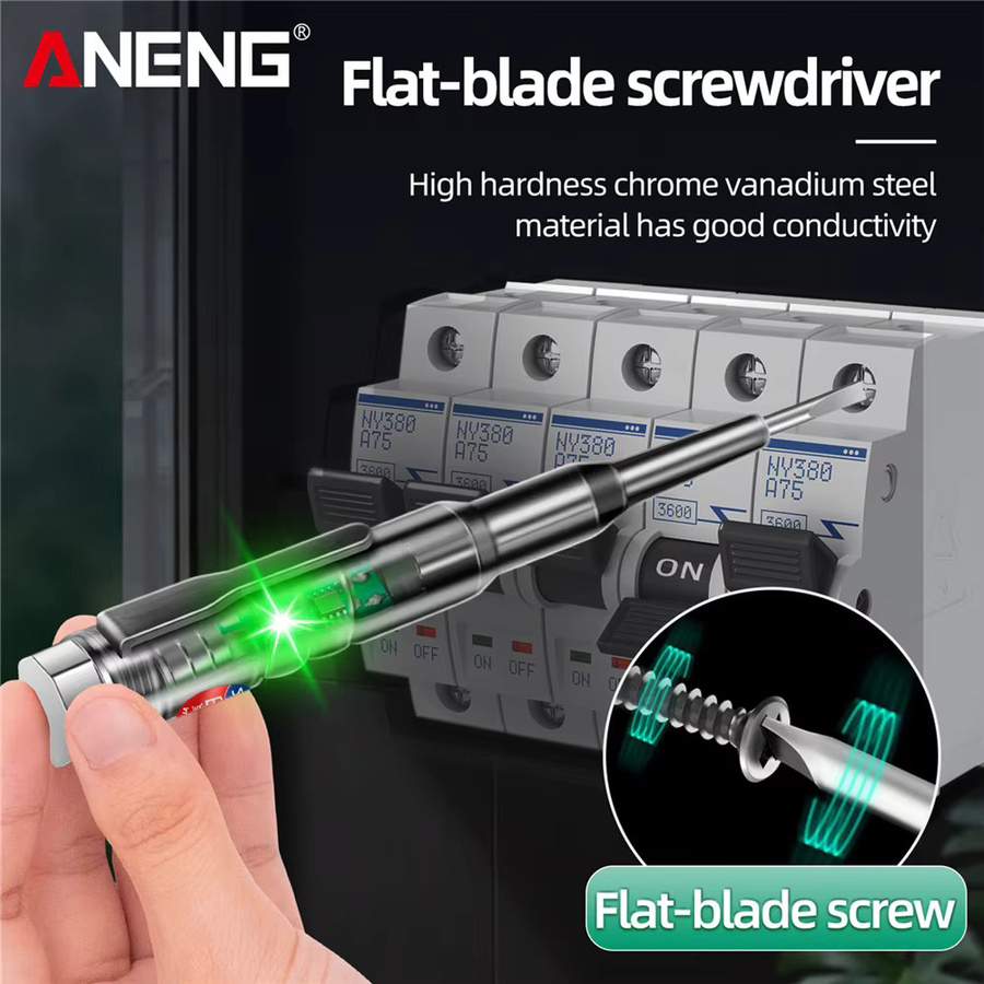 ANENG B14 Universal Spannungsprüfer 24-250V mit Licht- und Tonalarm als induzierter Elektroschraubendreher-Sonde - Bild 2