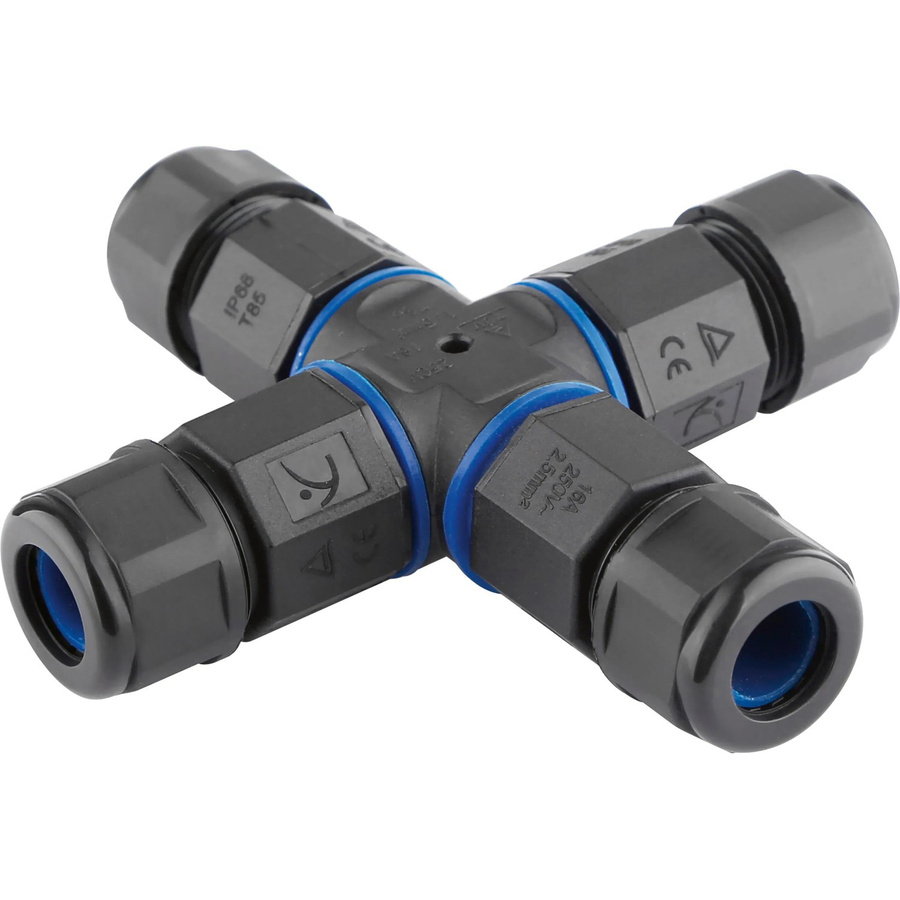 GROW by OBI Wasserdichter Stecker 4 x 0,75-1,5 mm² IP68 in Schwarz - Bild 2