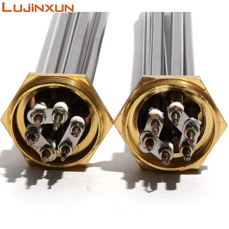 LUJINXUN DN40 Heizelement mit 47mm BSP Gewinde und Kupfergewinde für Wassertank, 220V/380V, Farbe: Gold - Bild 2
