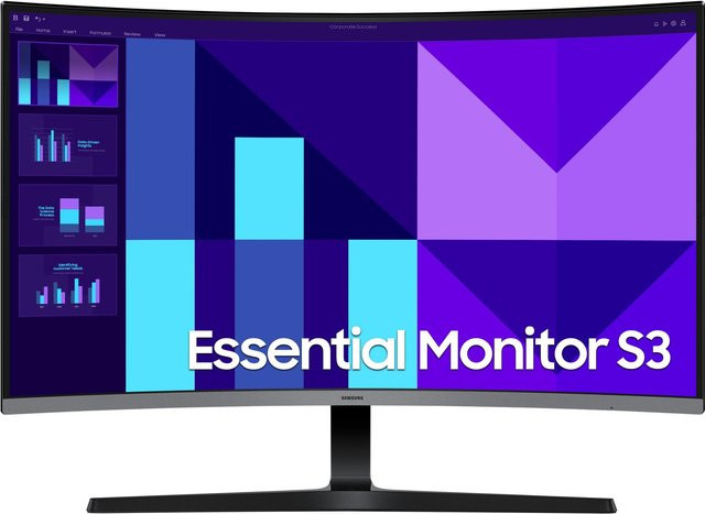 Samsung Essential Monitor S3 S32D396GAU, 32 Zoll Curved LED-Monitor, Full HD, VA-Panel, 100 Hz, Schwarz - Bild 2