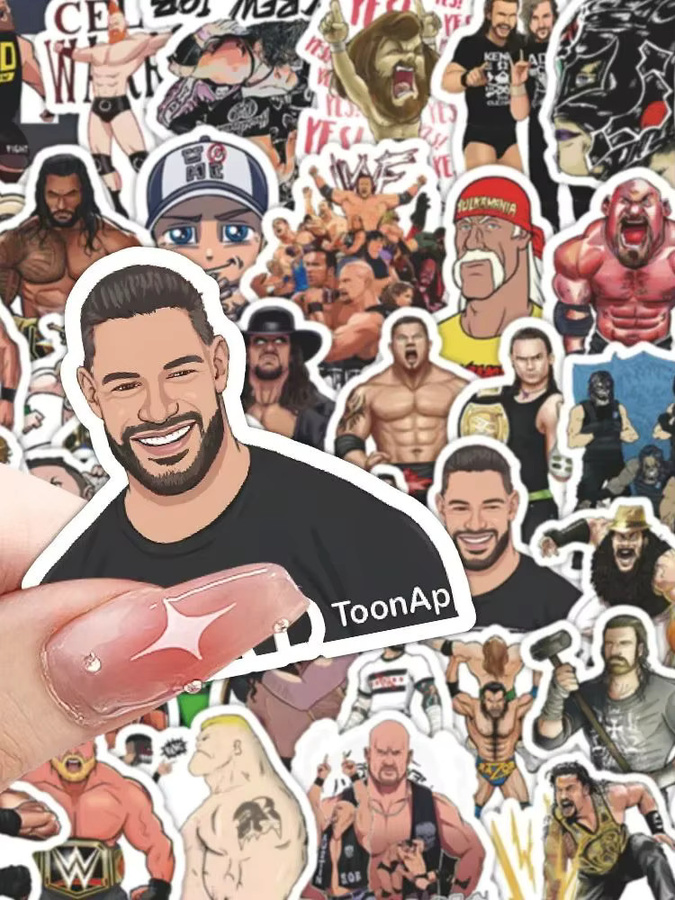 GOGOTU Wrestling Cartoon Aufkleber, 60-teiliges Set - Bild 5