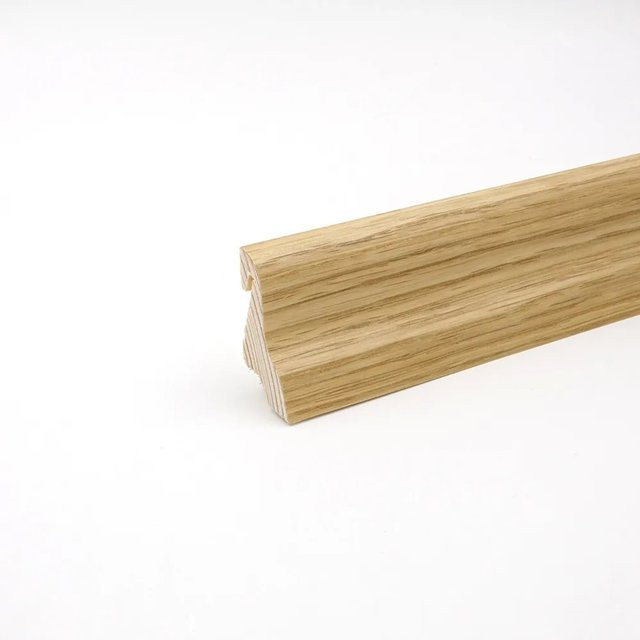 Döllken Profiles Sockelleiste Clipfix A aus MDF furniert in Eiche Hell, H: 2,2 cm, B: 4,0 cm, L: 250 cm - Bild 1
