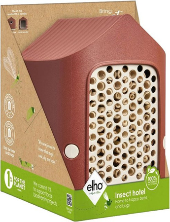 Elho Insektenhotel Cosy Rot-Weiß Höhe: 18 cm