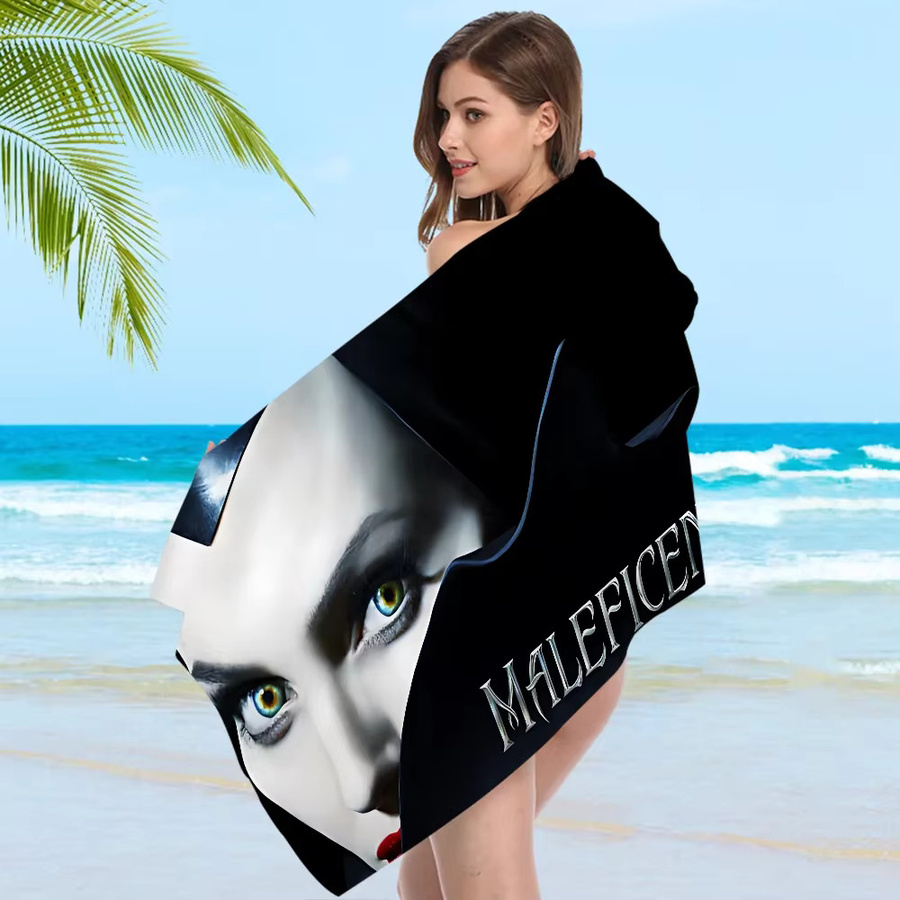 Amine M-Maleficent Mikrofaser-Strandtuch, saugfähiges und weiches Handtuch für Strand, Yoga und Sport - Bild 5