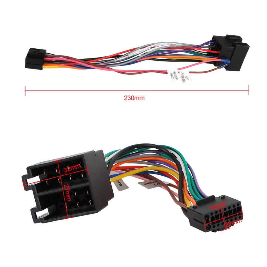Alpine ISO Standard 16-Pin Stecker Adapter für Auto Radio und Kabelbaum in Multicolour - Bild 4