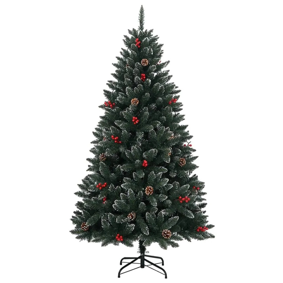 vidaXL Künstlicher Weihnachtsbaum in Grün mit 300 LEDs, Höhe: 210 cm - Bild 2