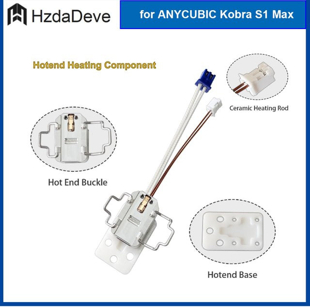 Anycubic Ersatz-Düse mit integrierter Heizkomponente für Anycubic Kobra S1 MAX und S1 MAX Combo, Durchmesser 0,25/0,4/0,6/0,8 mm - Bild 1