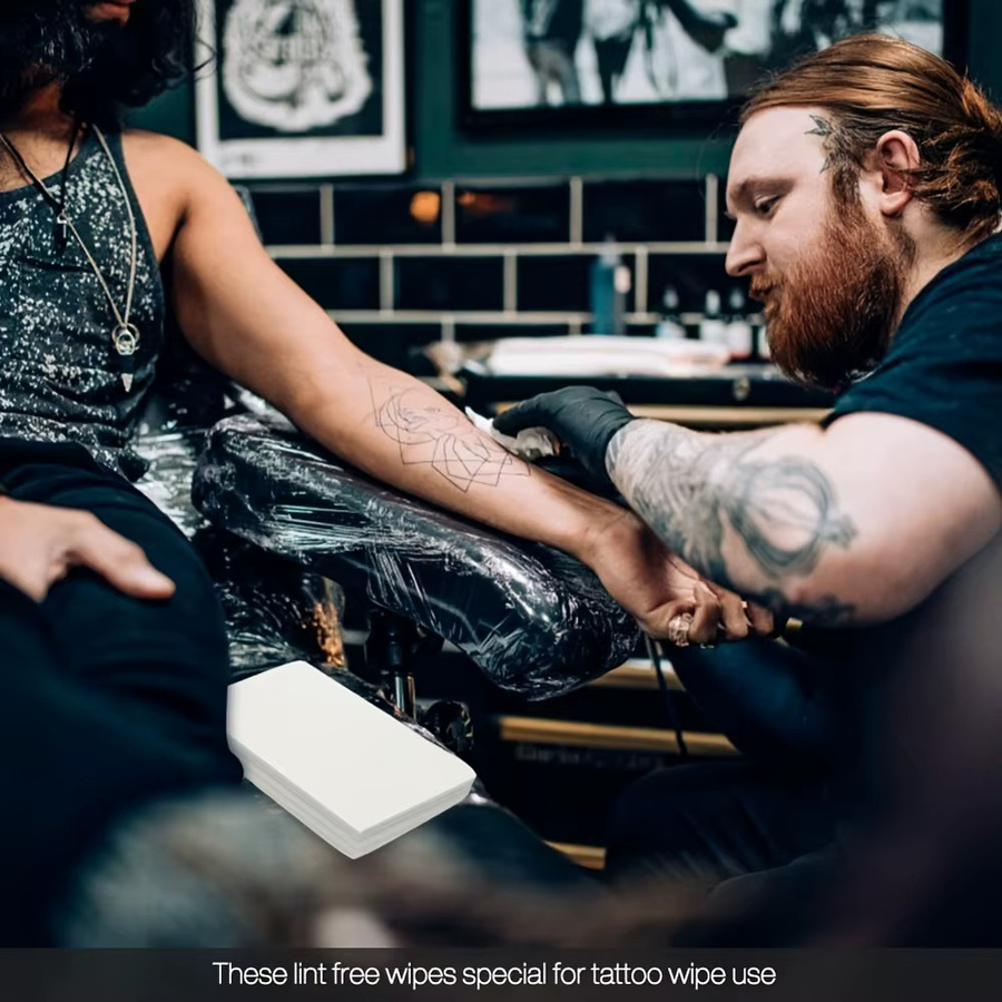 JC TATTOO Einweg-Tattoo-Reinigungstücher, 50 Stück, fusselfrei - Bild 2