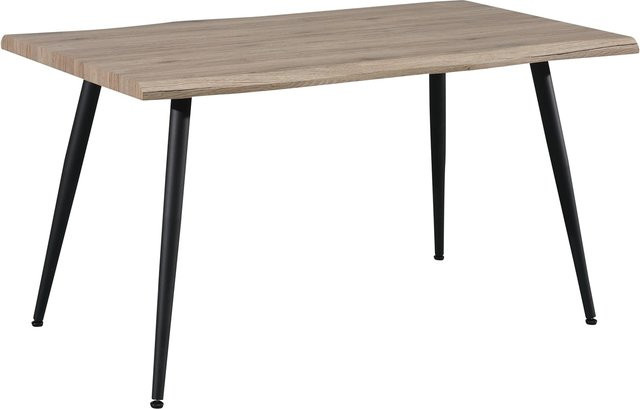 HTI-Living Esstisch Alrik mit Baumkante in Schwarz, rechteckig, B/T/H: 140 x 76 x 80 cm - Bild 1