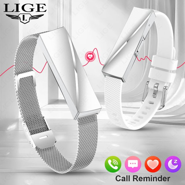 LIGE Smart-Armband Unisex in Silber mit Blutdruckmessung und Fitness-Tracker ohne Bildschirm - Bild 1