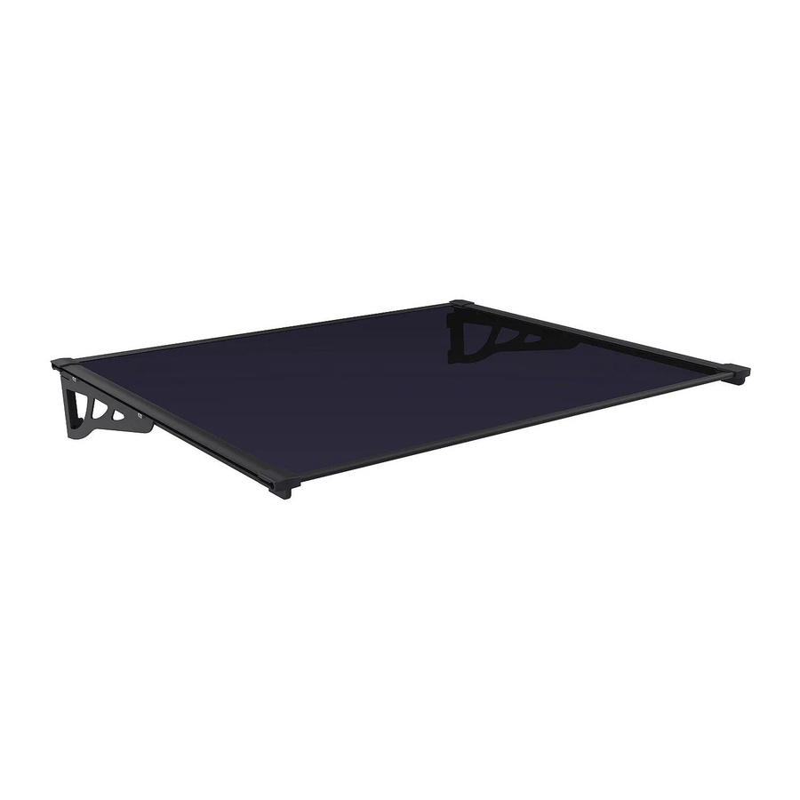 Türvordach Kepler in Schwarz, Breite: 150 cm - Bild 2