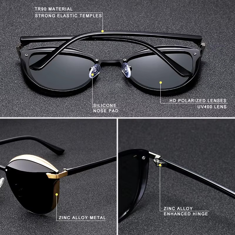 KINGSEVEN Sonnenbrille Cat Eye, Vollrand, Schwarz, Damen - Bild 3