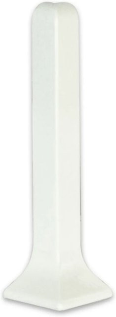 Fuchs Design Sockelleiste Außenecke aus Aluminium in Weiß pulverbeschichtet Höhe: 8 cm - Bild 1