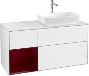 V&B Waschtischunterschrank Finion mit Wandbeleuchtung, Weiß lackiert, Breite: 120 cm, Höhe: 50,1 cm, Tiefe: 50,1 cm - Bild 1