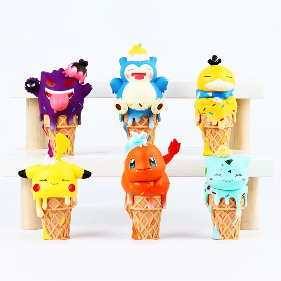 Pokémon Eiscreme Pikachu Snorlax Psyduck Gengar, Anime-Figur, Einzelfigur - Bild 3