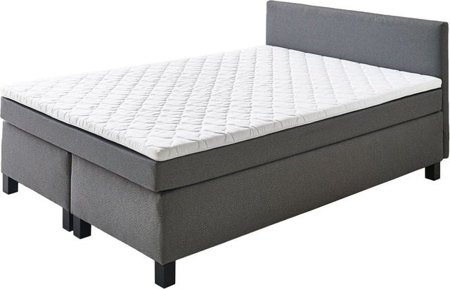 SUN GARDEN Boxspringbett Bendigo in Grau mit Bonell-Federkern und Microfaser-Bezug B/T: 180 x 200 cm - Bild 1