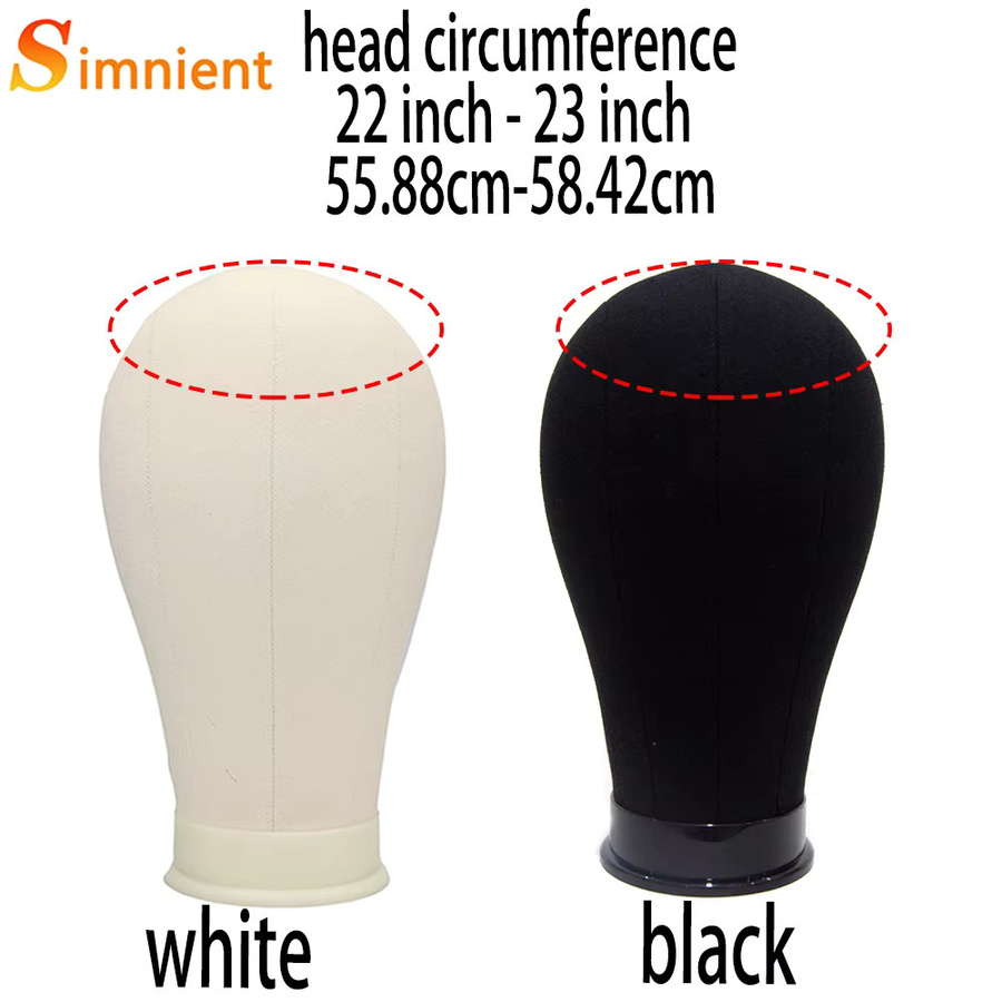 Simnient Trainings-Mannequin-Kopf aus Leinwand, Styling-Übungskopf mit Stativ - Bild 2