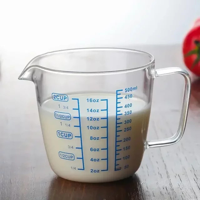Hitzebeständiger Messbecher aus Borosilikatglas mit Skala, transparent, 250 ml - Bild 1