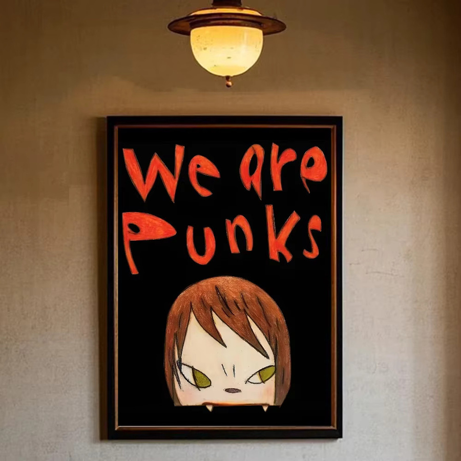 Potdemiel Leinwandgemälde Japan Y-Yoshitomo-Nara Wandkunst in Mehrfarbig für dein Wohnzimmer - Bild 3