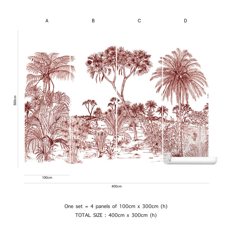 Tenue de Ville Wandbild Savane Tonka mit floralem Boho Design - Bild 4