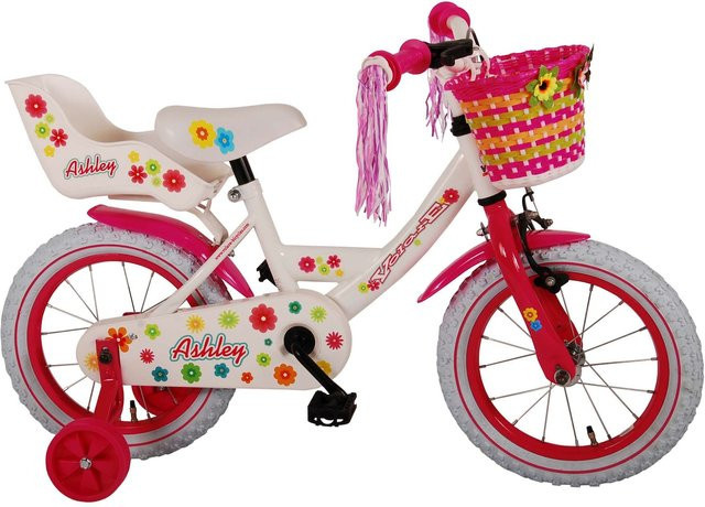 TPFSports Ashley Kinderfahrrad, Mädchen, 14 Zoll, Rücktritt, Handbremse, Weiß - Bild 1