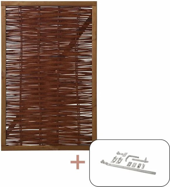 Tor Weide Luxus ölbehandelt Braun B: 90 cm, H: 140 cm - Bild 1