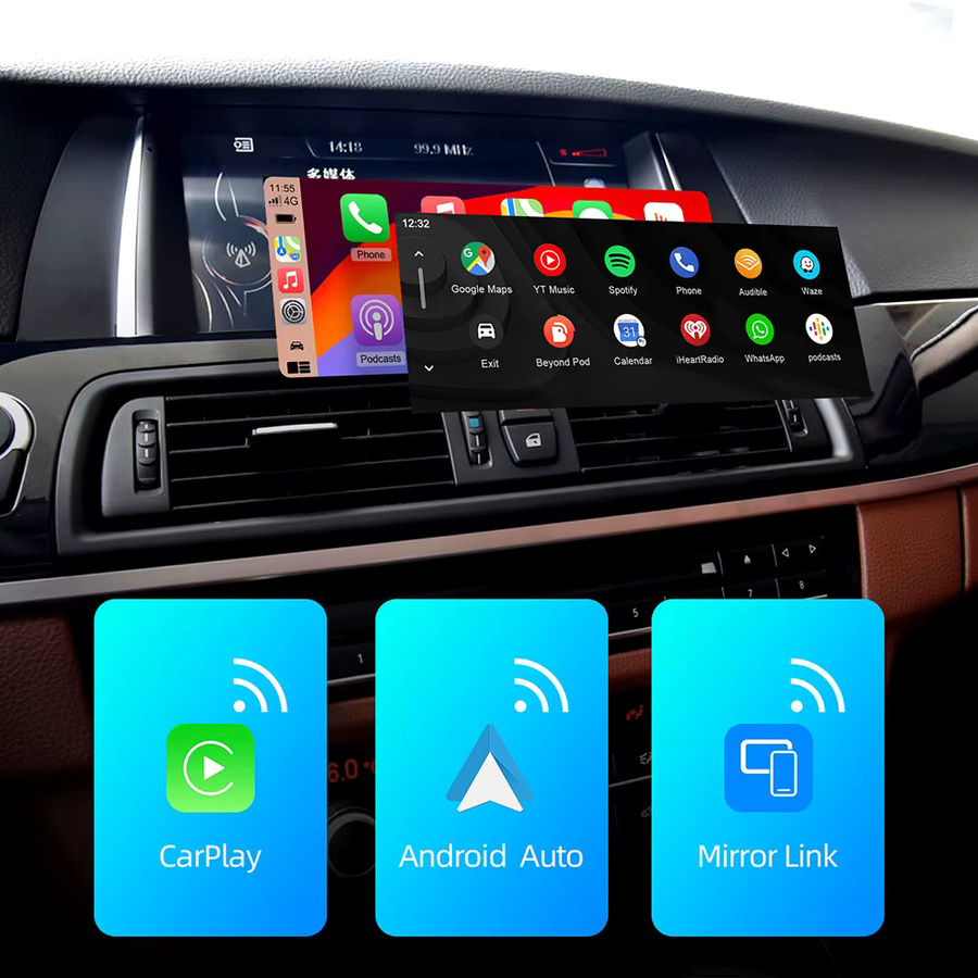 EzoneTronics Drahtloses CarPlay und Android Auto Interface für BMW NBT CIC-Systeme sowie MINI, Farbe: Schwarz - Bild 2
