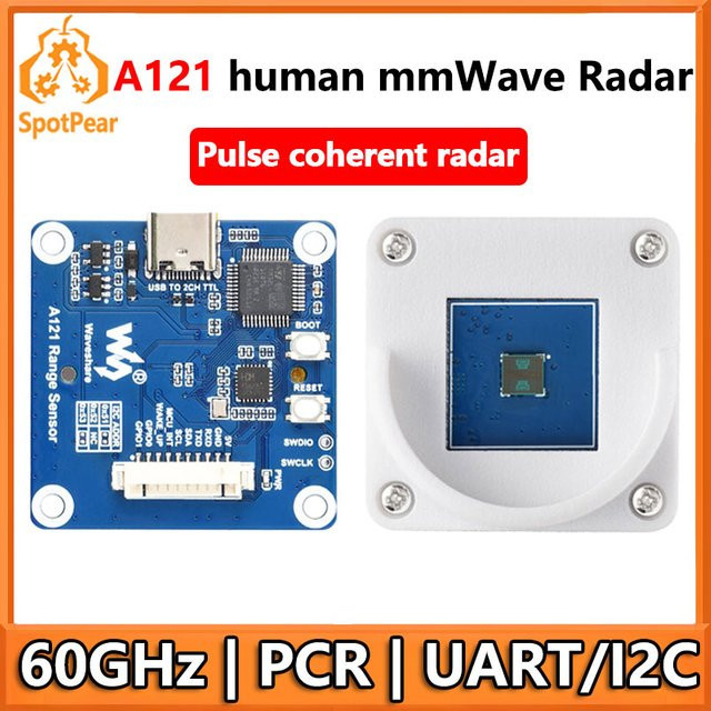 Spotpear Raspberry Pi 60GHz mmWave Radar-Sensor Hochpräziser Körperbewegungssensor für Arduino ESP32 - Bild 1