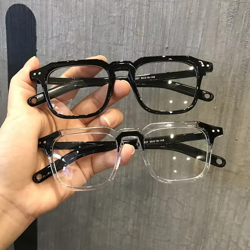 Anti-Blaulicht-Myopie-Brille, Unisex, Vollrand, Square, Plastic, Black, Transparent - Bild 3