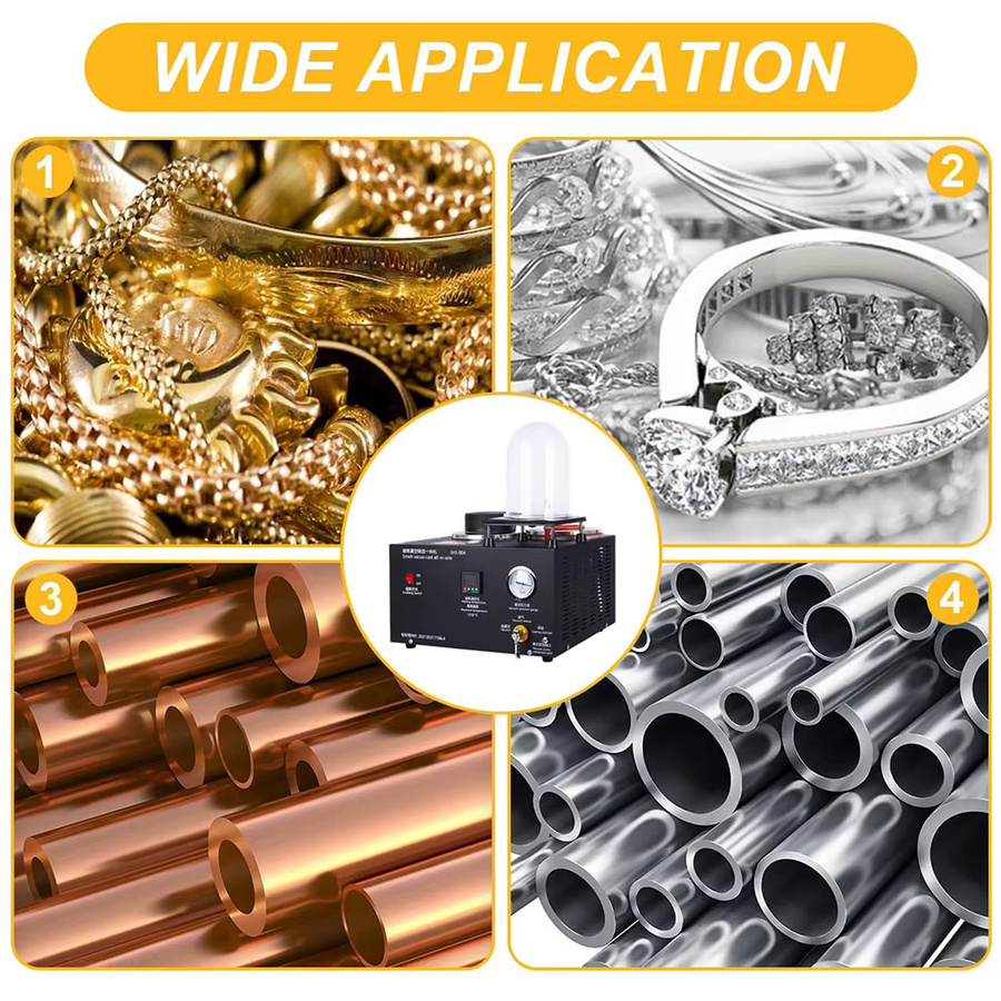 Podofo Digitaler Metallgussofen in Schwarz mit Display für die Schmuckherstellung zum Schmelzen von Gold und Silber, 2 kg Kapazität, 1150 °C Hochtemperatur-Vakuumwerkzeug - Bild 2