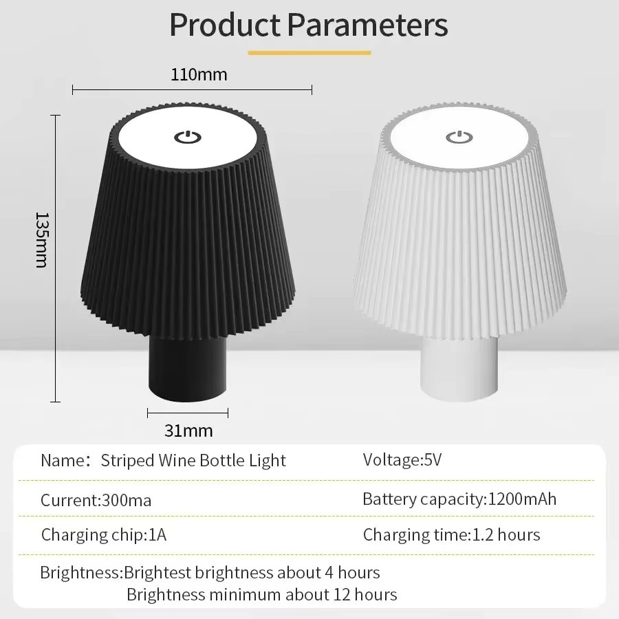 GGbingo RGB Kabellose LED Tischlampe in Schwarz mit Touch-Steuerung und Akku für Außenbereich, Garten und Terrasse - Bild 2