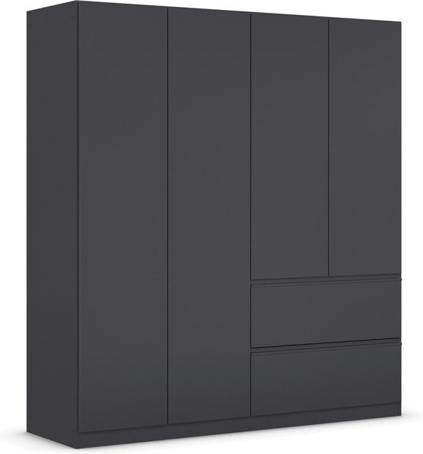 RAUCH BLUE Costa Drehtürenschrank grau metallic ohne Spiegel mit Push-to-Open, Breite: 181 cm, Höhe: 197 cm - Bild 1