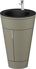 Duravit Waschtischunterschrank Starck 1 c-bonded Set in Schwarz mit Innenbeleuchtung, B/T/H: 56 x 60,5 x 86,4 cm - Bild 1