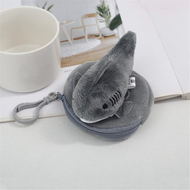 Yiran toy Haifisch Plüschtier Tasche, Plüsch Münzbörse, 36 Stück, 3 Farben - Bild 1