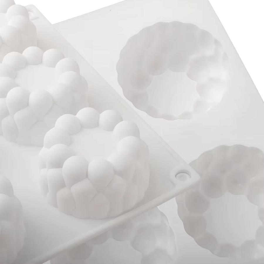 Meibum Silikonform mit 12 Mulden in Form von Blasenwolken für Mousse, Kuchen, Schokolade und Desserts, Weiß - Bild 5