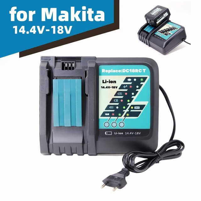 Makita DC18RC Schnellladegerät für 14,4 V bis 18 V Li-Ion Akkus in Schwarz - Bild 1