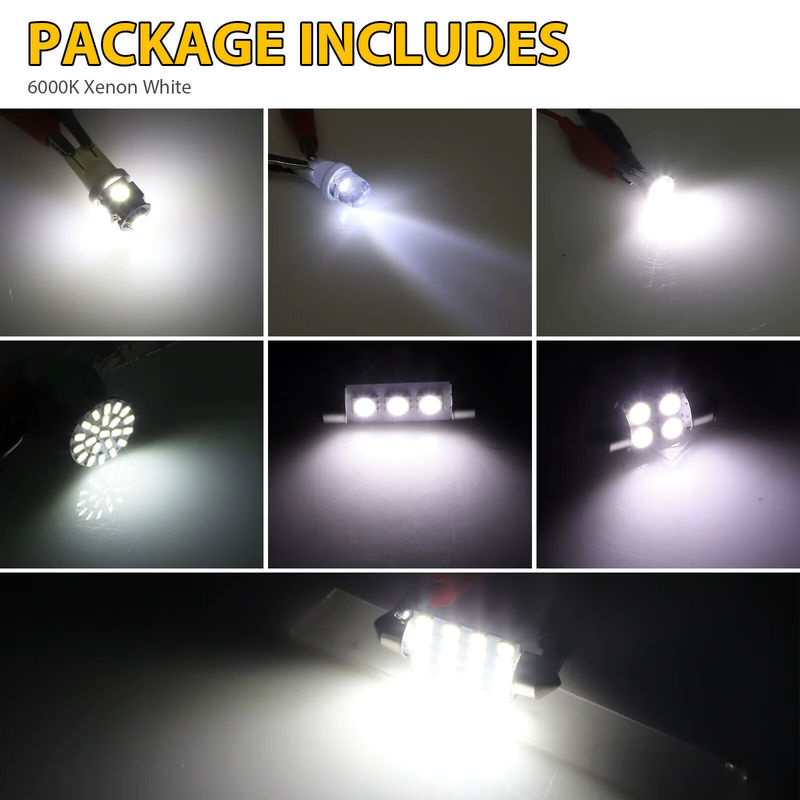 LED Glühbirnen Set für Auto Innenraum in Weiß zur Beleuchtung von Karte, Kuppel, Kofferraum und Kennzeichen - Bild 4