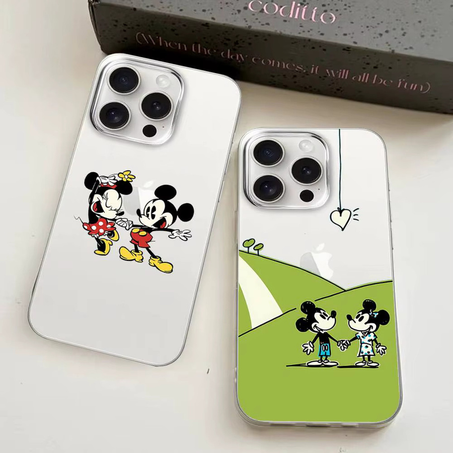 Mesuca Mickey Minnie Handyhülle für iPhone 17 16 15 14 13 12 11 Pro Max Plus Transparent - Bild 2
